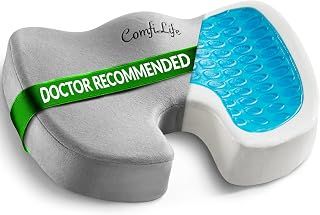 Gel Enhanced Coccyx Seat Cushion for Tailbone and Sciatica Relief